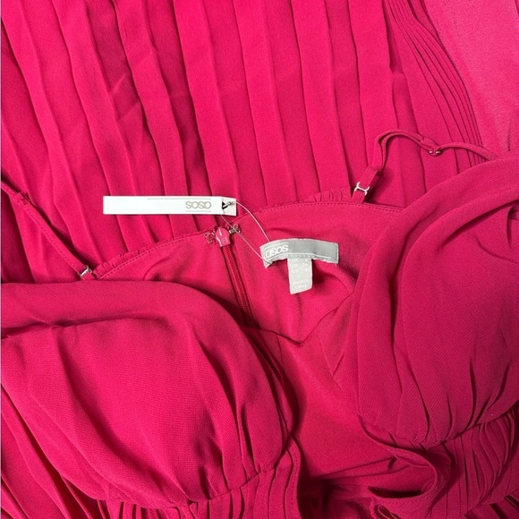 Elegant Pink - Cherry Red Evening Gown - Picture 6 of 10